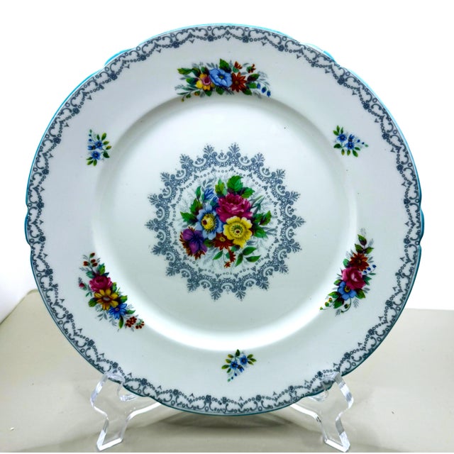 English Fine Bone China Lunch Plates by Shelly - Set of 6 For Sale In New York - Image 6 of 15