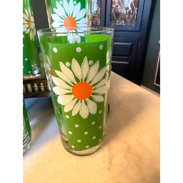1960s Pasinski Mid-Century Signed Daisy Collins Glasses (Set of 8) - Rare For Sale - Image 9 of 13