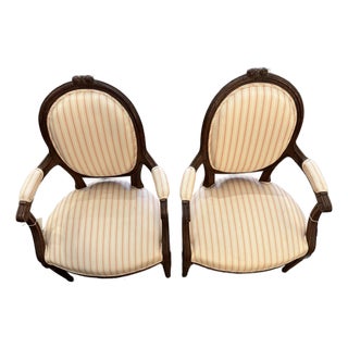 Antique French Louis XVI Style Walnut Chairs For Sale