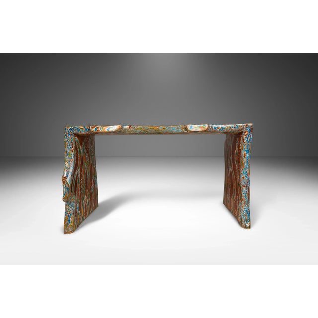 2000s Organic Modern Studio Craft Bentwood Asymmetrical Abstract Bench by Jeremy Dunklebarger, Usa For Sale - Image 10 of 12