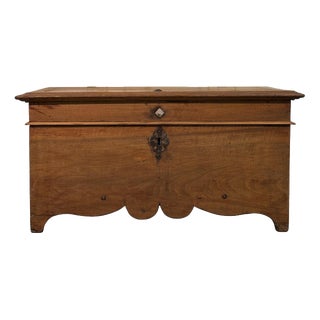 19th Century Rustic Walnut Chest For Sale