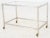 Contemporary Postmodern Glass and Chrome Bar Cart For Sale - Image 3 of 5