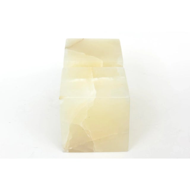 Large Onyx Cube Bookends or Mini Display Pedestals, 1990's For Sale In Miami - Image 6 of 10