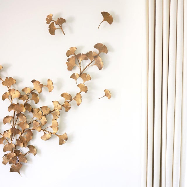 Warm Black Ginkgo Wall Sculpture For Sale - Image 10 of 11