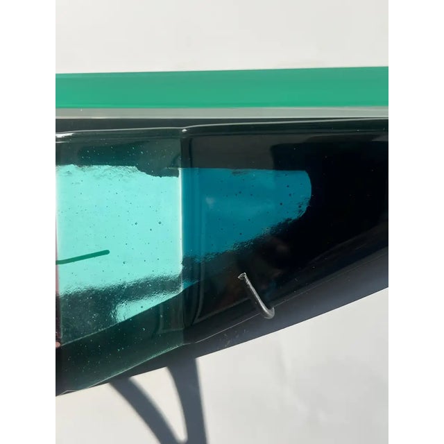 Sabra Richards Art Glass & Steel Sculptural Console Table, Signed & Dated 2008 For Sale - Image 14 of 18