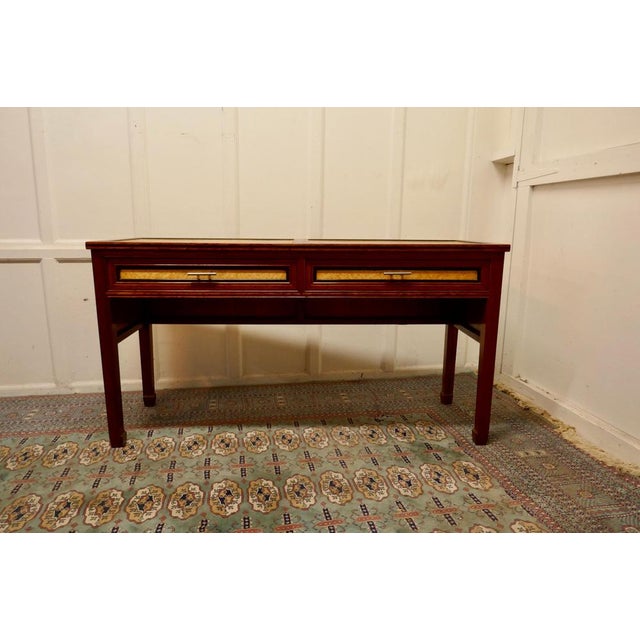 Art Deco style walnut and maple reception desk This very stylish Art Deco style desk is made with beautifully figured...