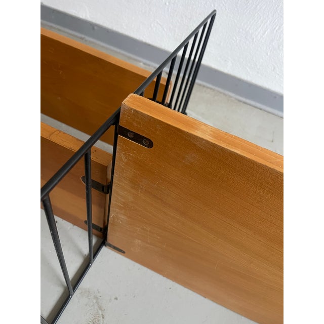 Mid-Century String Shelf and Cupboard in Gold Ash by Nisse and Kajsa Strinning, Sweden, 1960s For Sale - Image 17 of 18