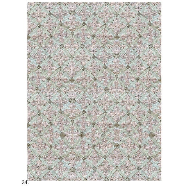 Textile Custom Hand Made Abaca Fibre Premium Quality Rugs Sample2x2Ft. For Sale - Image 7 of 18