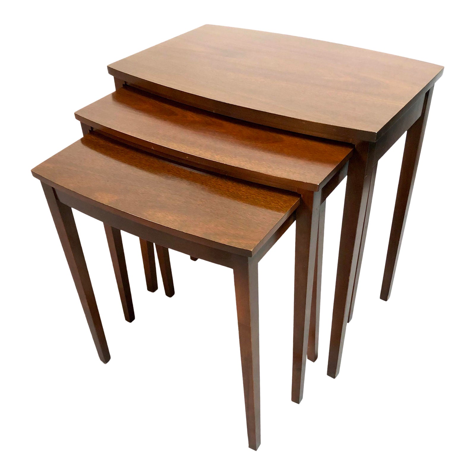 Mid Century Modern Mahogany Nesting Tables by Mersman Chairish