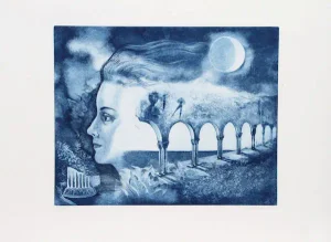 Hank Laventhol, "Dream," Aquatint Etching