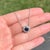 Modern Sapphire Pendant Necklace With Earth Mined Diamonds in Solid 14k Gold, Round 6mm For Sale - Image 3 of 9