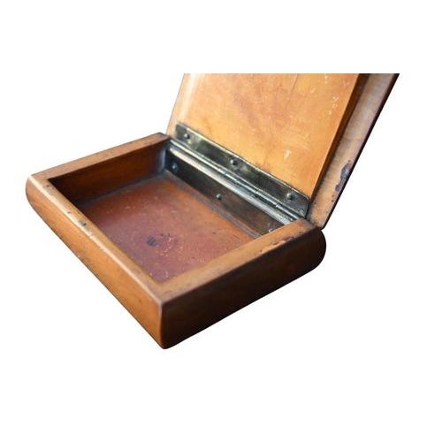 Brown French Napoleonic Box in Carved Wood, 1800s For Sale - Image 8 of 9