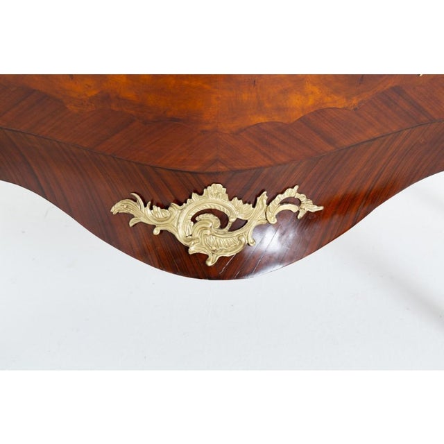 Metal French Bombe Commode in Walnut For Sale - Image 7 of 11