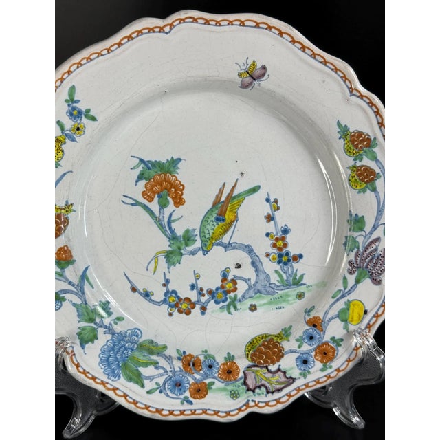 Ceramic Italian Faience Piatto Uccellino Plates, 1800s, Set of 4 For Sale - Image 7 of 10