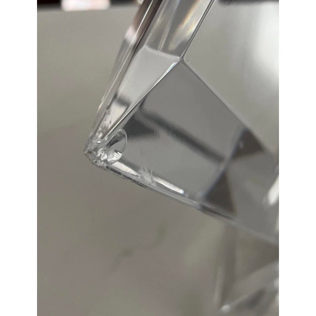 1990s Vintage Postmodern Large Shlomi Haziza Acrylic "Black Diamond" Prism Sculpture For Sale - Image 5 of 5