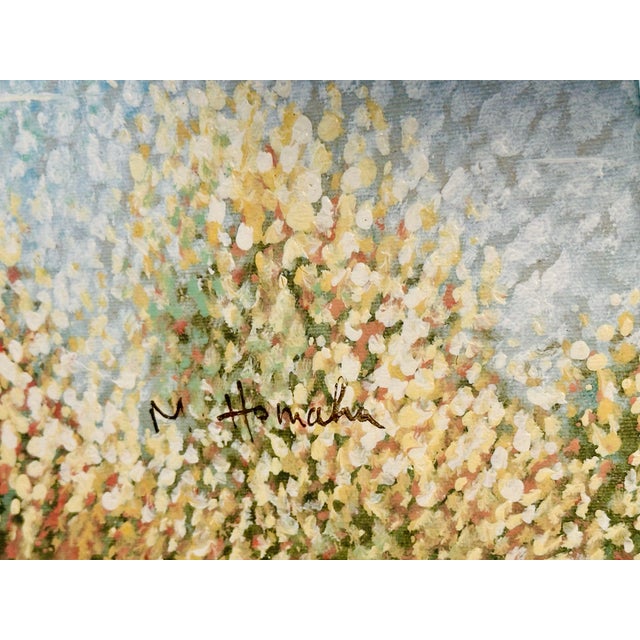 Vintage Impressionist Pastel Cottage Oil Painting in Ornate Gold Frame For Sale - Image 10 of 12
