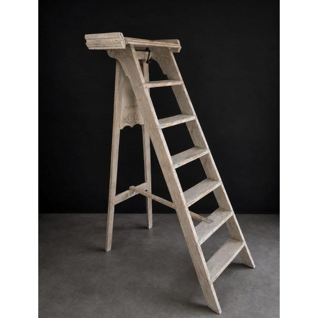 Vintage Pine, French Painted Decorators Step Ladder Dimensions 50cm width 150cm height 30cm depth