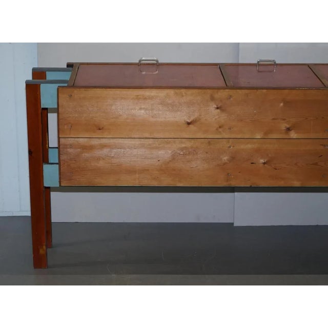 Modern Custom Made Sideboard with Upwards Opening Doors For Sale - Image 11 of 18