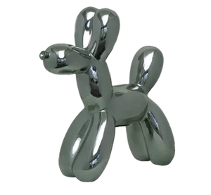 Interior Illusions Plus Graphite Ceramic Dog Piggy Bank - 12" tall