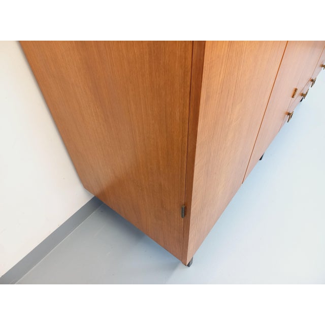 Vintage Teak and Metal Wardrobe, 1960s For Sale - Image 11 of 16