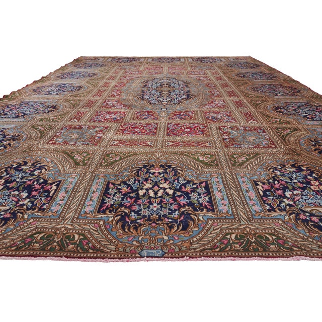 Victorian Vintage Persian Lavar Kerman Rug, 11'03 X 16'11 For Sale - Image 3 of 10