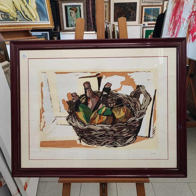 Renato Guttuso, Watercolor, Framed For Sale - Image 7 of 7
