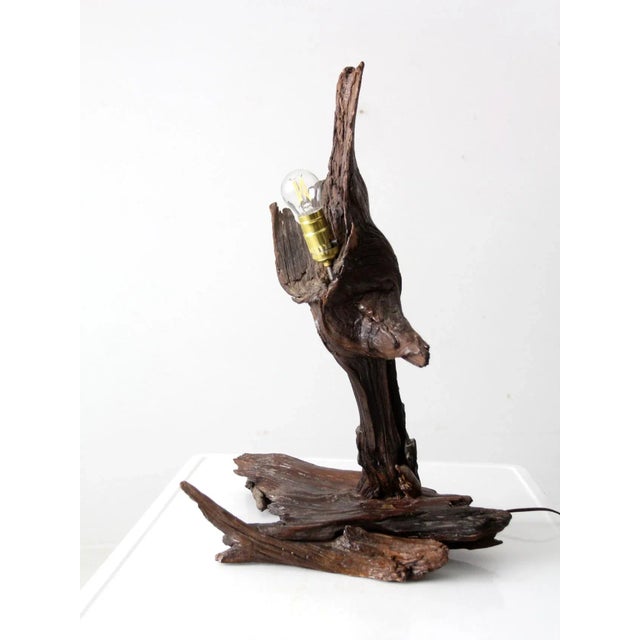 Wood Vintage Driftwood Lamp For Sale - Image 7 of 11