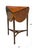 This three leg or tripod Burled Handkerchief Table closes to small triangular size when the leaves are not in use and...