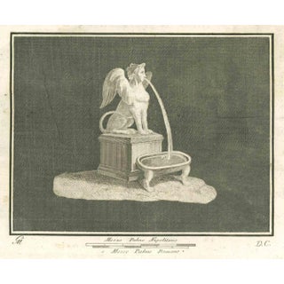Filippo Morghen, Decorative Wall Fresco, Etching, 18th Century For Sale