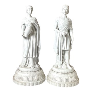 Parian Porcelain Neoclassical Statues - A Pair For Sale