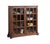 2020s Mission Solid Oak Double Door Bookcase - Walnut For Sale - Image 5 of 10