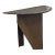 A striking contemporary sculptural console table handcrafted from chemically patinated Corten steel with a polished black...