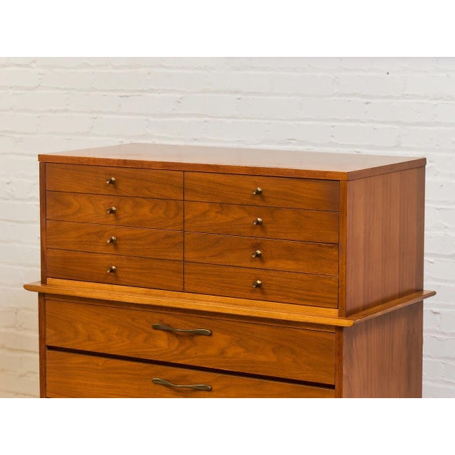 Mid 20th Century Lane Copenhagen Highboy For Sale In Los Angeles - Image 6 of 12