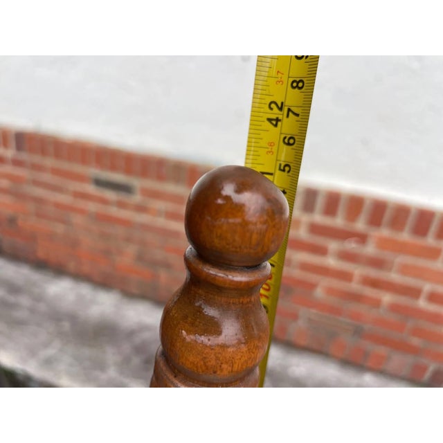 Vintage French Country Style High Ladder Back Maple Rush Seat Dining Chairs, 1960s - Set of 6. Possibly by Ethan Allen For Sale - Image 14 of 17