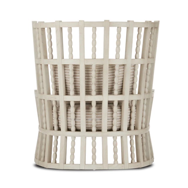 Currey & Company Currey & Company Norene Demetira Wing Chair For Sale - Image 4 of 8