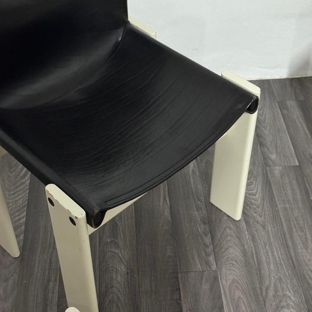 Monk Chairs attributed to Afra & Tobia Scarpa for Molteni&C, 1980s, Set of 4 For Sale - Image 12 of 18