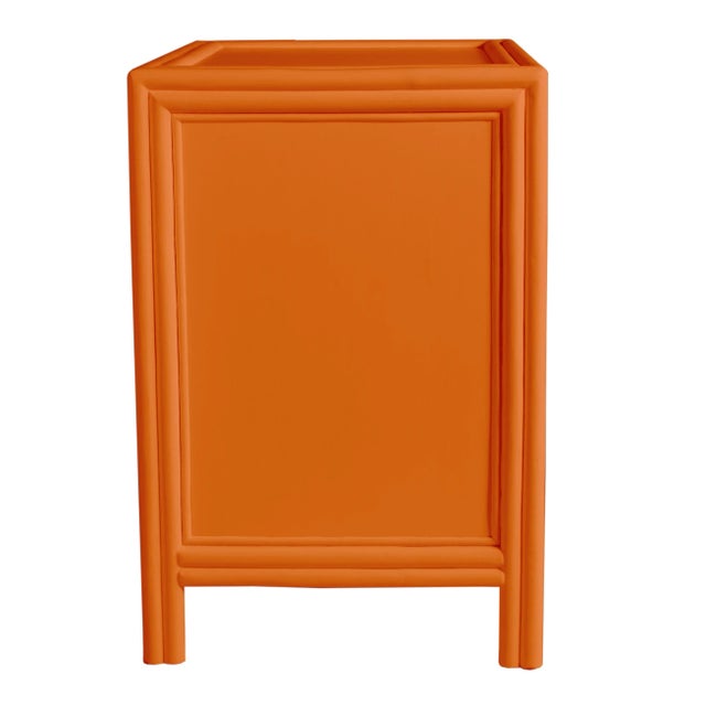 Contemporary Capri End Table in Citrus Orange For Sale - Image 3 of 6