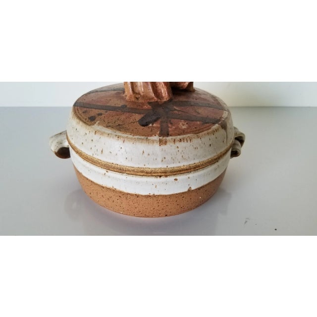 Mid-Century Schuferstz Stoneware Pot With Lid/ Sold For Sale - Image 4 of 13
