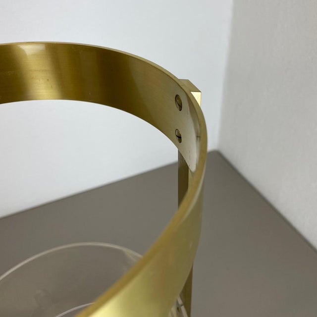 Hollywood Regency Brass Acryl Glass Umbrella Stand, Italy, 1970s For Sale - Image 10 of 18