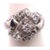 14 Karat White Semi Mount Fashion Ring With Diamond Cluster 1.25 TDW, Size 4 For Sale In New York - Image 6 of 11