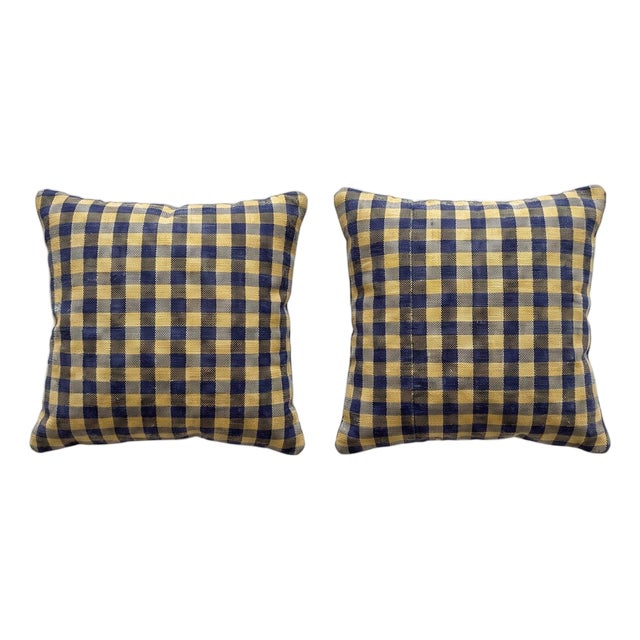 Turkish Kilim Pillow Cover 15'' X 16'' - Set of Two For Sale