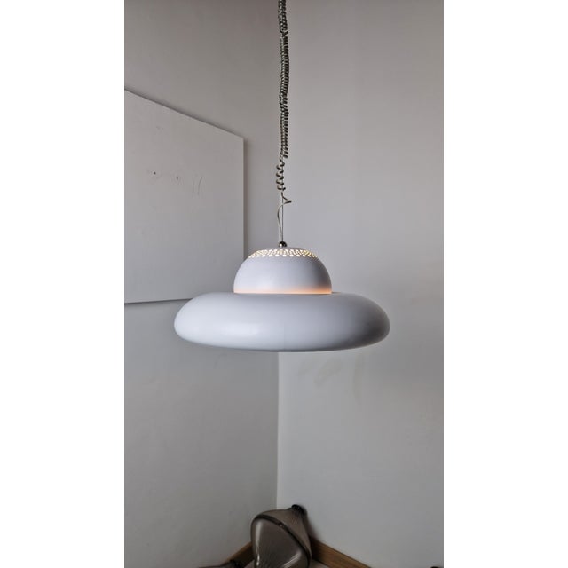 Fior di Loto Pendant Lamps in White Lacquered Metal by Afra & Tobia Scarpa for Flos, 1960s, Set of 2 For Sale - Image 18 of 18
