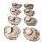 1960s Hand Painted Porcelain Tea/Coffee Dessert Set of 8 - 16 pcs For Sale