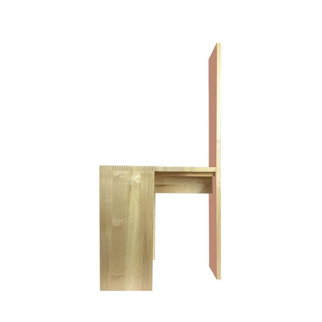 Chair "Cimabue Beige Red" designed by Ferdinando Meccani in 1994. Maple chair with beige red lacquered backrest....