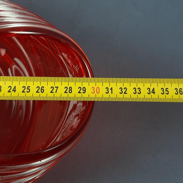 Red Murano Glass Centerpiece from Archimede Seguso, 1960s For Sale - Image 14 of 17