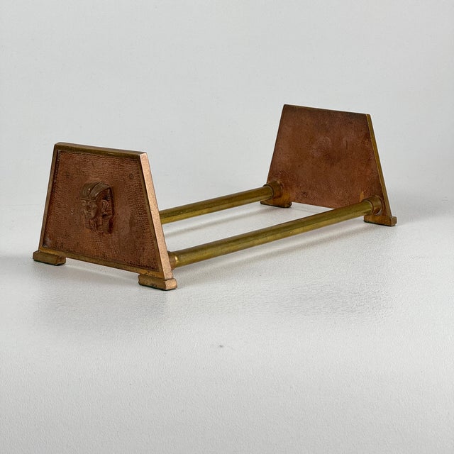 Egyptian Revival Vintage Bronze Expanding Tabletop Book Rack With ...
