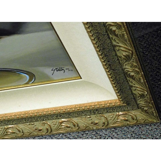 2010s Thomas Stiltz "Champagne of Kings" Wine Giclee Canvas Signed Artwork Framed For Sale - Image 5 of 5
