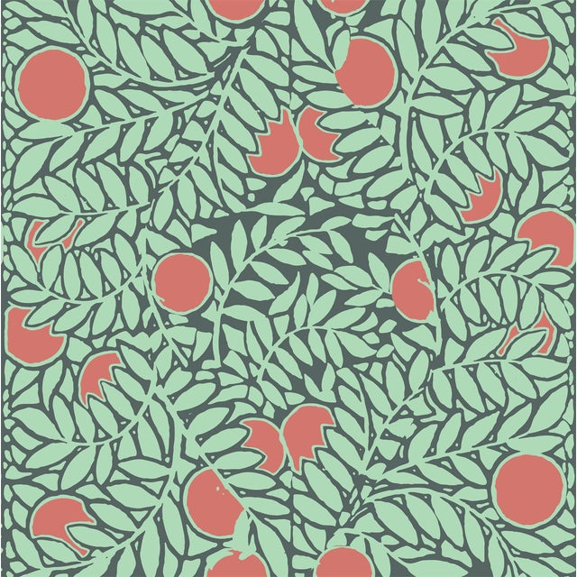 Mitchell Black Home Orange Grove Mint Peel Stick Wallpaper