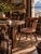 A distinctive antique captain’s chair with an expressive sculptural form and beautifully timeworn red-painted surface. The...
