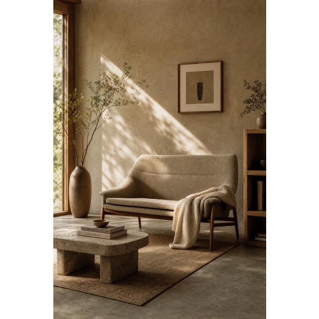 Mid-Century Modern Scandinavian Two-Seater Grace Sofa in Brown Fabric from Ikea, 1961 For Sale - Image 11 of 18